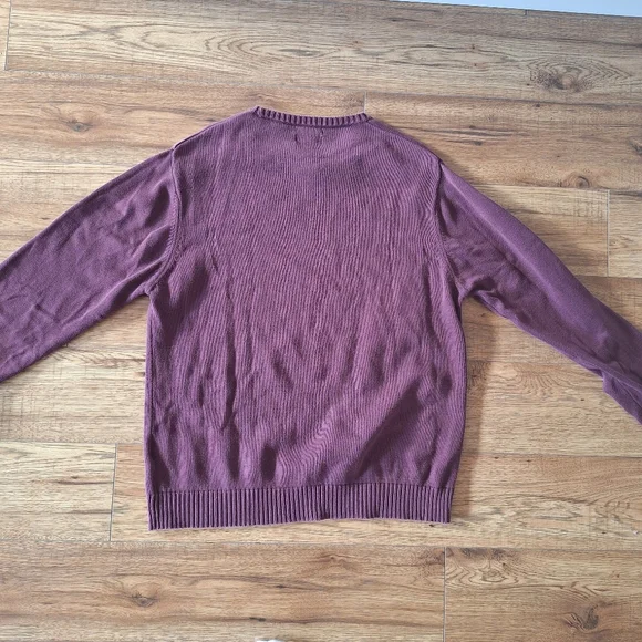 Vintage GANT Men's Pullover Sweater In Purple Size L Classic Style - Picture 3 of 4